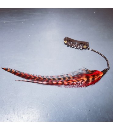 Bijou de cheveux en plumes naturelles - collection Kamishibaï