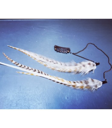 Bijou de cheveux en plumes naturelles - collection Sibery