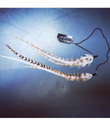 Bijou de cheveux en plumes naturelles - collection Sibery