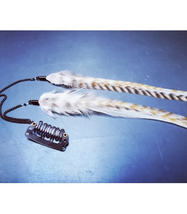 Bijou de cheveux en plumes naturelles - collection Sibery
