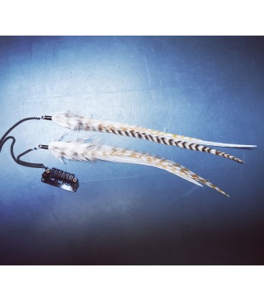 Bijou de cheveux en plumes naturelles - collection Sibery