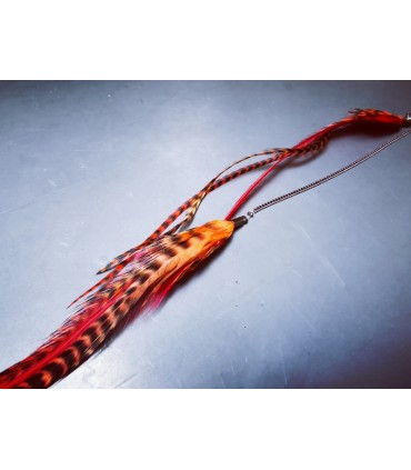 Bijou de cheveux en plumes naturelles - collection Kamishibaï