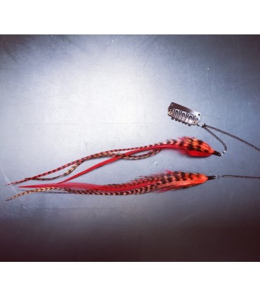 Bijou de cheveux en plumes naturelles - collection Kamishibaï