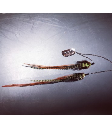 Bijou de cheveux en plumes naturelles - collection Quid