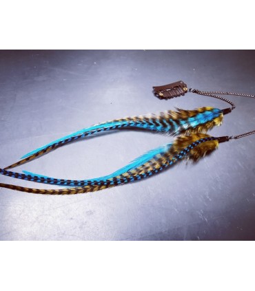 Bijou de cheveux en plumes naturelles - collection Nui