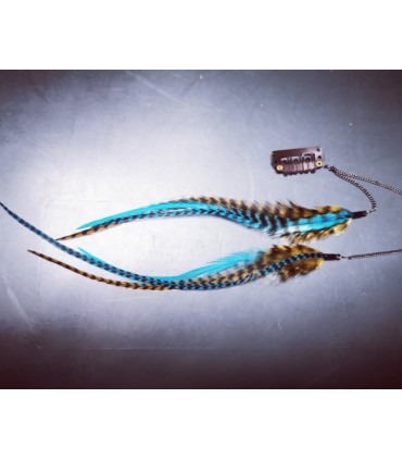 Bijou de cheveux en plumes naturelles - collection Nui