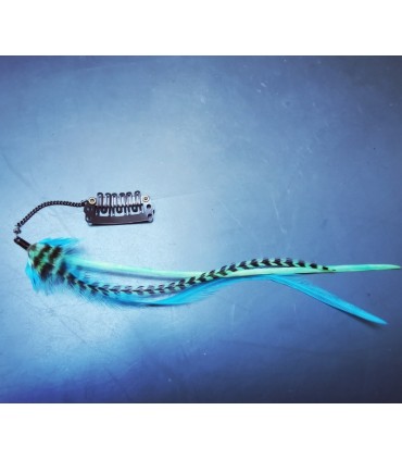 Bijou de cheveux en plumes naturelles - collection Acapulco