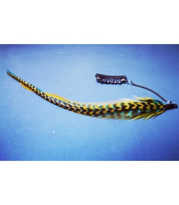 Bijou de cheveux en plumes naturelles - collection Greenwitch