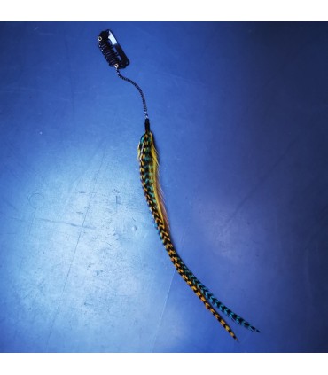 Bijou de cheveux en plumes naturelles - collection Greenwitch