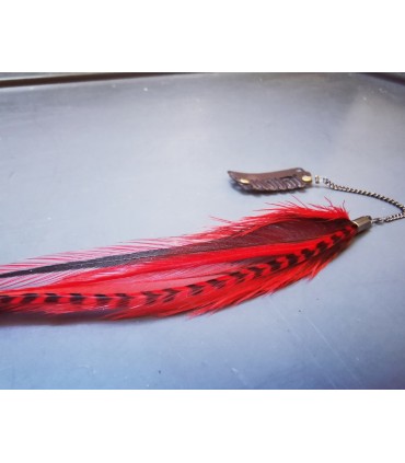 Bijou de cheveux en plumes naturelles - collection Foly