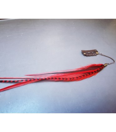 Bijou de cheveux en plumes naturelles - collection Foly