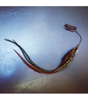 Bijou de cheveux en plumes naturelles - collection Quid