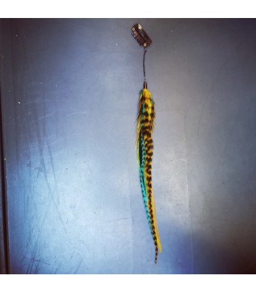 Bijou de cheveux en plumes naturelles - collection Greenwitch