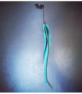 Bijou de cheveux en plumes naturelles - collection Acapulco