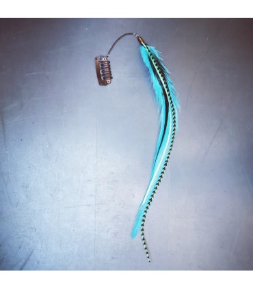 Bijou de cheveux en plumes naturelles - collection Acapulco