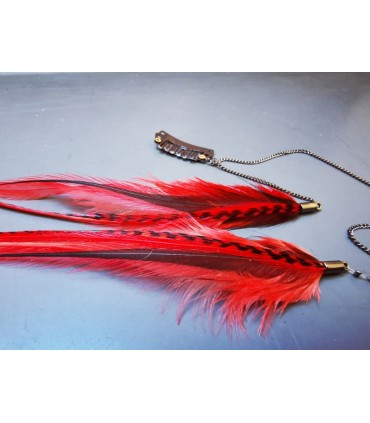 Bijou de cheveux en plumes naturelles - collection Foly