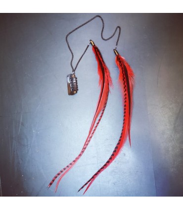 Bijou de cheveux en plumes naturelles - collection Foly