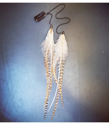 Bijou de cheveux en plumes naturelles - collection Sibery