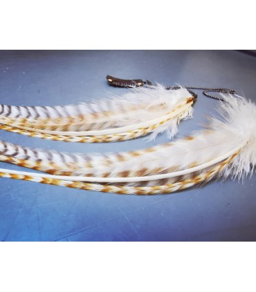 Bijou de cheveux en plumes naturelles - collection Sibery