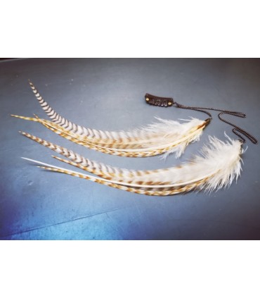 Bijou de cheveux en plumes naturelles - collection Sibery
