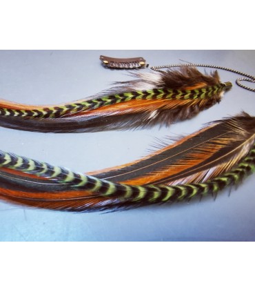 Bijou de cheveux en plumes naturelles - collection Quid