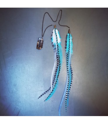 Bijou de cheveux en plumes naturelles - collection Venweg