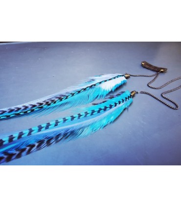 Bijou de cheveux en plumes naturelles - collection Venweg