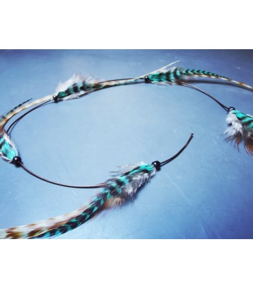Mèche Bohême pour cheveux en plumes naturelles - taille L