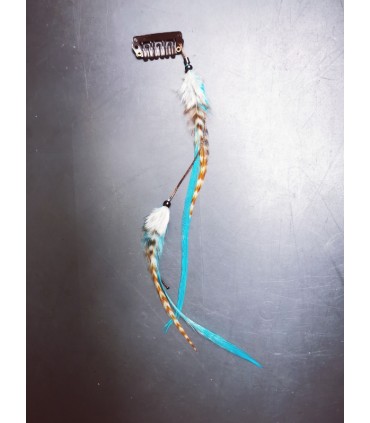 Mèche Bohême pour cheveux en plumes naturelles - taille S