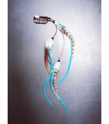 Mèche Bohême pour cheveux en plumes naturelles - taille S