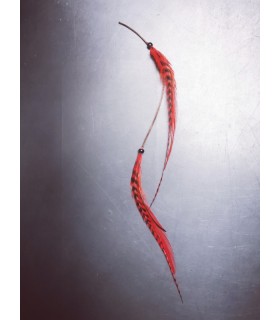Mèche Bohême pour cheveux en plumes naturelles qualité Premium - taille S, 30 cm - Fait main en France