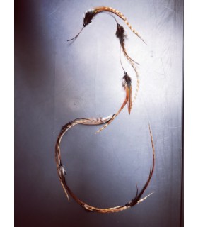 Mèche Bohême pour cheveux en plumes naturelles - taille XXXL+