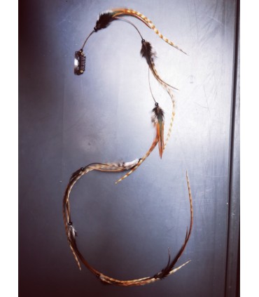 Mèche Bohême pour cheveux en plumes naturelles - taille XXXL+