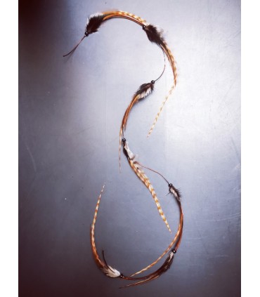 Mèche Bohême pour cheveux en plumes naturelles - taille XXXL