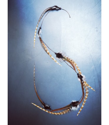 Mèche Bohême pour cheveux en plumes naturelles - taille XXL