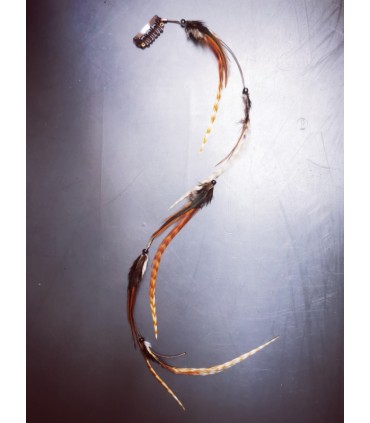 Mèche Bohême pour cheveux en plumes naturelles - taille XL