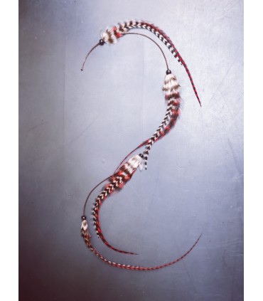 Mèche Bohême pour cheveux en plumes naturelles - taille L