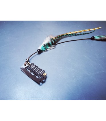 Mèche Bohême pour cheveux en plumes naturelles - taille L