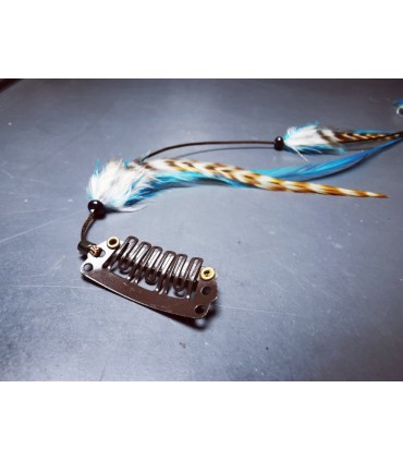 Mèche Bohême pour cheveux en plumes naturelles - taille L