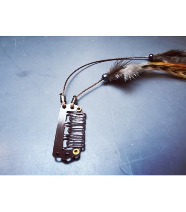 Mèche Bohême pour cheveux en plumes naturelles - taille M