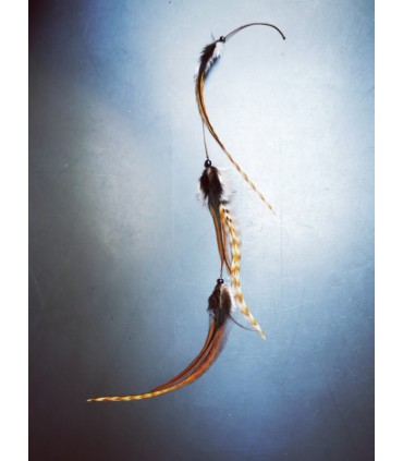 Mèche Bohême pour cheveux en plumes naturelles - taille M