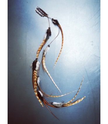 Mèche Bohême pour cheveux en plumes naturelles - taille L