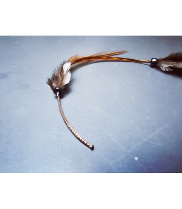 Mèche Bohême pour cheveux en plumes naturelles - taille L