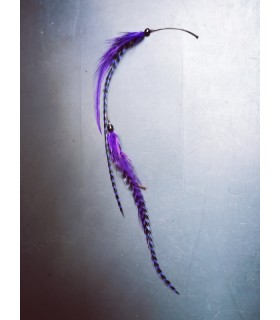 Mèche Bohême pour cheveux en plumes naturelles - taille S