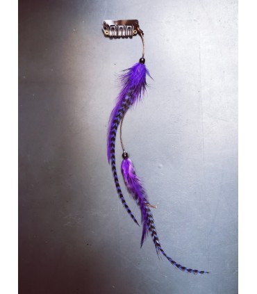 Mèche Bohême pour cheveux en plumes naturelles - taille S