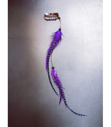 Mèche Bohême pour cheveux en plumes naturelles - taille S