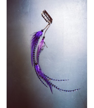 Mèche Bohême pour cheveux en plumes naturelles - taille S