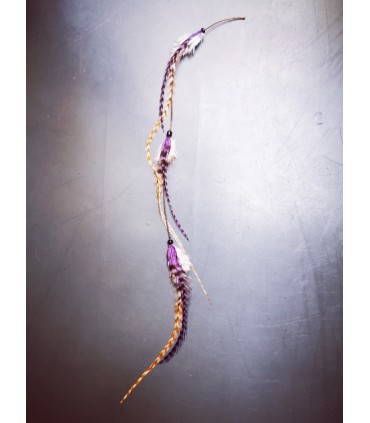 Mèche Bohême pour cheveux en plumes naturelles - taille M