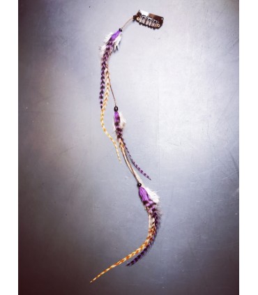 Mèche Bohême pour cheveux en plumes naturelles - taille M