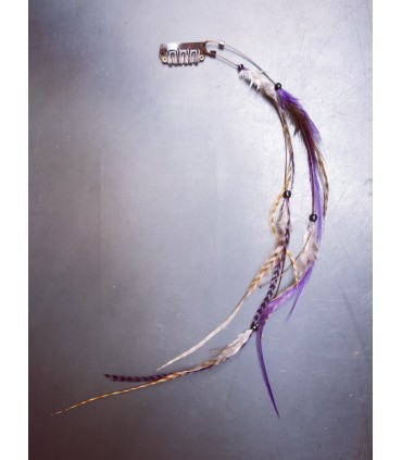 Mèche Bohême pour cheveux en plumes naturelles - taille M